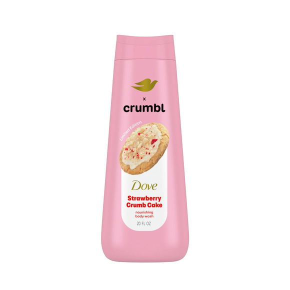 Dove Crumbl Moisturizing Liquid Body Wash Strawberry Crumb Cake, 20oz (Set of 2) - Picture 2 of 6